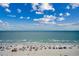 Expansive beach view with clear blue skies overlooking the shore and ocean with beachgoers at 603 S Ocean Blvd. # 1205, North Myrtle Beach, SC 29582