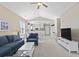Bright, open floor plan showcasing the living room flowing into the kitchen and dining area at 6253 Catalina Dr. # 534, North Myrtle Beach, SC 29582