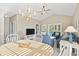 Open living space featuring dining area, tv area, and bright, modern decor at 6253 Catalina Dr. # 534, North Myrtle Beach, SC 29582