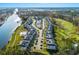 Aerial view showing the property, pool, golf course, and Waterway at 639 Waterway Village Blvd # 14-I, Myrtle Beach, SC 29579