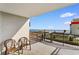 Ocean view from this condo's balcony, furnished with two chairs for taking in the scenery at 7200 N Ocean Blvd. # 553, Myrtle Beach, SC 29572