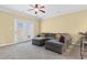 Living room features an open floor plan, carpet and access to the outside at 788 Gabreski Ln. # B4, Myrtle Beach, SC 29577