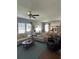 Bright living room with lots of natural light, ceiling fan, and comfortable seating at 1039 Graybill Lane, North Myrtle Beach, SC 29582