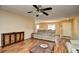 Bright living room with hardwood floors, comfortable seating, and natural light at 109 Butkus Dr. # 2-1, Myrtle Beach, SC 29588