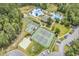 An aerial view of the community amenities including tennis courts, pool, and playground at 126 Dreamland Dr., Murrells Inlet, SC 29576