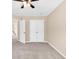 Bedroom features neutral paint, carpeted floors, and two closets with double doors at 126 Dreamland Dr., Murrells Inlet, SC 29576