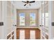 Charming office with hardwood floors, bright windows, and elegant French doors at 126 Dreamland Dr., Murrells Inlet, SC 29576