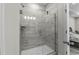 Modern shower with elegant tile surround and glass door at 1331 Winding Creek Way, Myrtle Beach, SC 29588
