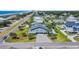 Aerial shot of a home with a gray exterior and green lawn near the beach at 1705 N Ocean Blvd. N, North Myrtle Beach, SC 29582