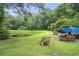 Scenic backyard with a pond, garden beds, and chicken coop at 1731 Lee Ln., Longs, SC 29568