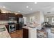 Well-equipped kitchen featuring stainless steel appliances and a functional breakfast bar at 177 Baylee Circle, Galivants Ferry, SC 29544