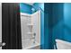 Clean and functional shower area featuring a shower head, tub, and a contrasting shower curtain at 196 Cypress Tree Loop, Longs, SC 29568