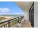 Enjoy beautiful ocean views from this spacious balcony complete with comfortable seating at 201 77Th Ave. N # 1133, Myrtle Beach, SC 29572