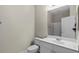 Neutral bathroom with a single vanity, mirror, and a commode at 2241 Waterview Dr. # 514, North Myrtle Beach, SC 29582