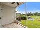 Relaxing screened-in patio offers serene views of the lush golf course and tranquil pond at 2241 Waterview Dr. # 514, North Myrtle Beach, SC 29582