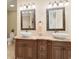 Elegant bathroom with a double vanity featuring vessel sinks and decorative mirrors at 2715 Ships Wheel Dr., North Myrtle Beach, SC 29582