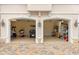 Spacious two-car garage featuring ample storage space and epoxy flooring at 2715 Ships Wheel Dr., North Myrtle Beach, SC 29582