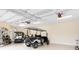 A clean two-car garage with multiple storage shelves and overhead door openers at 2715 Ships Wheel Dr., North Myrtle Beach, SC 29582