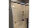 Modern bathroom shower featuring a glass door and tiled walls for a clean aesthetic at 2834 Howard Ave. # D, Myrtle Beach, SC 29577