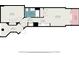 Detailed floor plan featuring a bedroom, bath, living room, kitchen and balcony offering open-concept living at 300 N Ocean Blvd. # 723, North Myrtle Beach, SC 29582