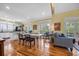 Kitchen and dining area with stainless steel appliances and access to outdoor deck at 3231 Center Rd., Georgetown, SC 29440