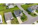Aerial view of a well-maintained two-story home in a residential neighborhood with green lawns at 4115 Alvina Way, Myrtle Beach, SC 29579