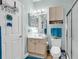 Bathroom featuring tile floors, cabinets for storage, modern vanity and fixtures at 4820 Magnolia Lake Dr. # 305, Myrtle Beach, SC 29577