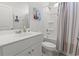 White bathroom featuring vanity, and shower and tub combo at 519 Royal Jay Ln., Longs, SC 29568