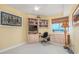 Bright room featuring built in cabinets, desk, and an ocean view at 5700 N Ocean Blvd. # Ph12, North Myrtle Beach, SC 29582