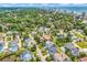 A birds-eye view of a lovely neighborhood near the ocean, featuring houses with swimming pools at 601 46Th Ave. S, North Myrtle Beach, SC 29582