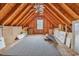 Unfinished attic space ready for conversion; exposed rafters and ceiling fan at 6161 Inman Circle, Conway, SC 29526