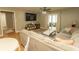 Comfortable living room featuring hardwood floors, a plush sofa, and neutral decor at 6610 Mallard View Point, Myrtle Beach, SC 29588
