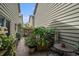 Backyard patio featuring lush plants, pavers and outdoor seating area at 705 11Th Ave. S, North Myrtle Beach, SC 29582