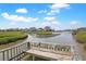 Picturesque marsh view of a tranquil river lined with lush greenery and beautiful homes in the distance at 88 Salt Marsh Circle # 22F, Pawleys Island, SC 29585