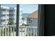Condos with a view of the beach from a window with a small balcony at 9571 Shore Dr. # 318, Myrtle Beach, SC 29572