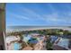 Aerial view of the private beach access, pool and recreation areas and ocean views for residents at 100 North Beach Blvd. # 710, North Myrtle Beach, SC 29582