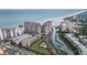 Breathtaking aerial view of beachfront condo, river, and surrounding coastal landscape at 100 North Beach Blvd. # 710, North Myrtle Beach, SC 29582