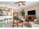 Inviting living room featuring a spacious layout with partial views into the dining and kitchen areas at 100 North Beach Blvd. # 710, North Myrtle Beach, SC 29582