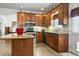A kitchen featuring stainless steel appliances and custom cabinets with an island at 1044 Martin Ln., Conway, SC 29526