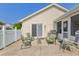 Back patio with seating and grill at 1407 Sunningdale Ln., Myrtle Beach, SC 29588
