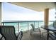 Relax on this condo balcony with ocean views and outdoor seating at 1903 S Ocean Blvd. # 1110, North Myrtle Beach, SC 29582