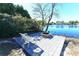 Cozy patio with pavers, bench, and fire pit by the lake at 1931 Lakeview Circle, Surfside Beach, SC 29575