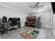 Bedroom featuring a bunk bed, ceiling fan, and a desk at 216 Deer Trace Circle, Myrtle Beach, SC 29588