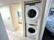 Convenient in-unit laundry closet with stacked washer and dryer at 2701 S Ocean Blvd. # 720, North Myrtle Beach, SC 29582