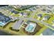 Community aerial view showcasing a pool, well-maintained lawns, and street layout at 314 Bumble Circle, Murrells Inlet, SC 29576