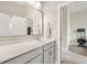 Bright bathroom with a single vanity and white countertop at 314 Bumble Circle, Murrells Inlet, SC 29576