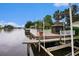 A dock features a gazebo and outdoor seating with great views of the water and surrounding area at 328 Waterside Dr., Myrtle Beach, SC 29577