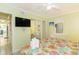 Inviting bedroom featuring closet and view of bathroom and hallway at 4525 S Ocean Blvd. # 406, North Myrtle Beach, SC 29582