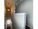 View of staircase in home with modern style lighting fixture at 493 Emerson Dr., Myrtle Beach, SC 29579