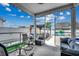 The covered patio has an outdoor dining area and a comfortable sitting area at 5013 Sassari St., Myrtle Beach, SC 29579